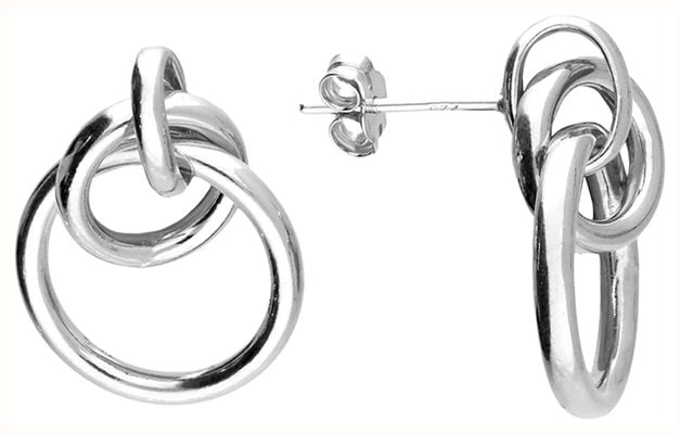 James Moore CME Sterling Silver Double Hoop With Stud Fitting H6250/S