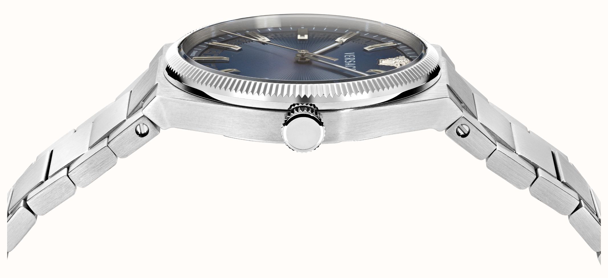 Versace V LEO AURIA (39mm) Blue Gradient Dial / Stainless Steel Bracelet VE5Y00126 - alternate view 2