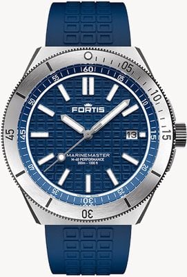 FORTIS Marinemaster M-40 Performance Ocean Blue (40mm) Horizon Ultra-flexible Rubber Strap F8120028