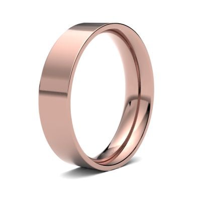 James Moore Wedding Rings | 9ct Rose Gold | 5mm | Medium | Flat Court | AG_5LME-9R