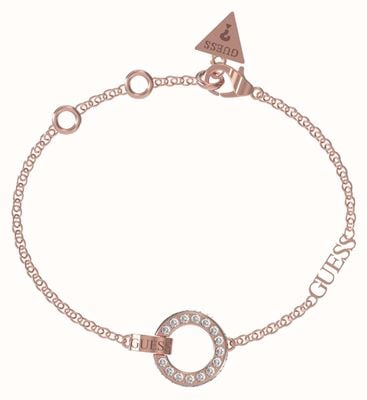 Guess Womens Circle Lights Bracelet Rose Gold JUBB03162JWRGL