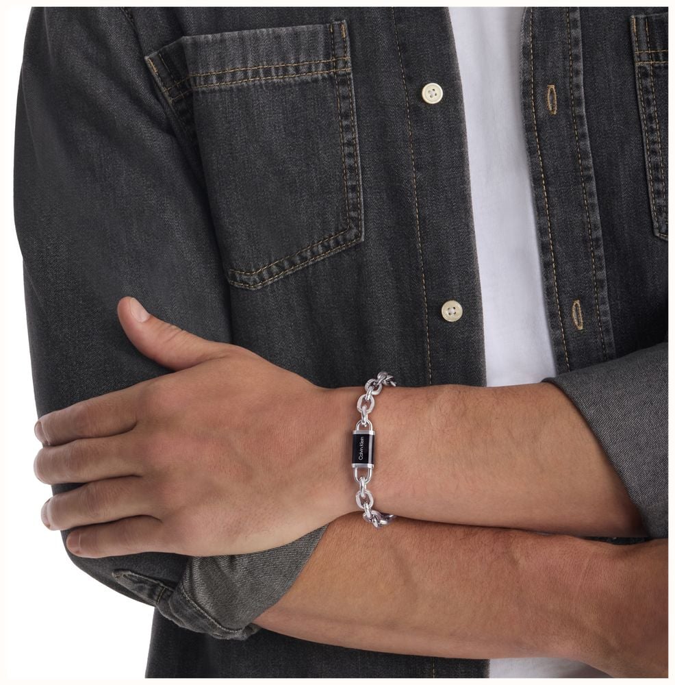 Calvin Klein Interlock Stainless Steel Mens Bracelet 35100118 - alternate view 4