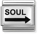 Nomination Classic OXIDIZED PLATES In Steel Enamel And 925 Silver SOUL Arrow (Soul Mates) Charm 330208/22