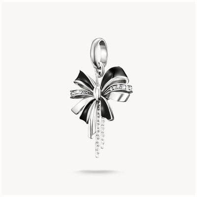 Thomas Sabo Charm Pendant Bow Black Connect Silver CC1288-691-11