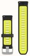 Garmin Quick Release Band (20mm) Black & Amp Yellow Silicone / Silver Hardware - Strap Only 010-11251-B6 - alternate view 2