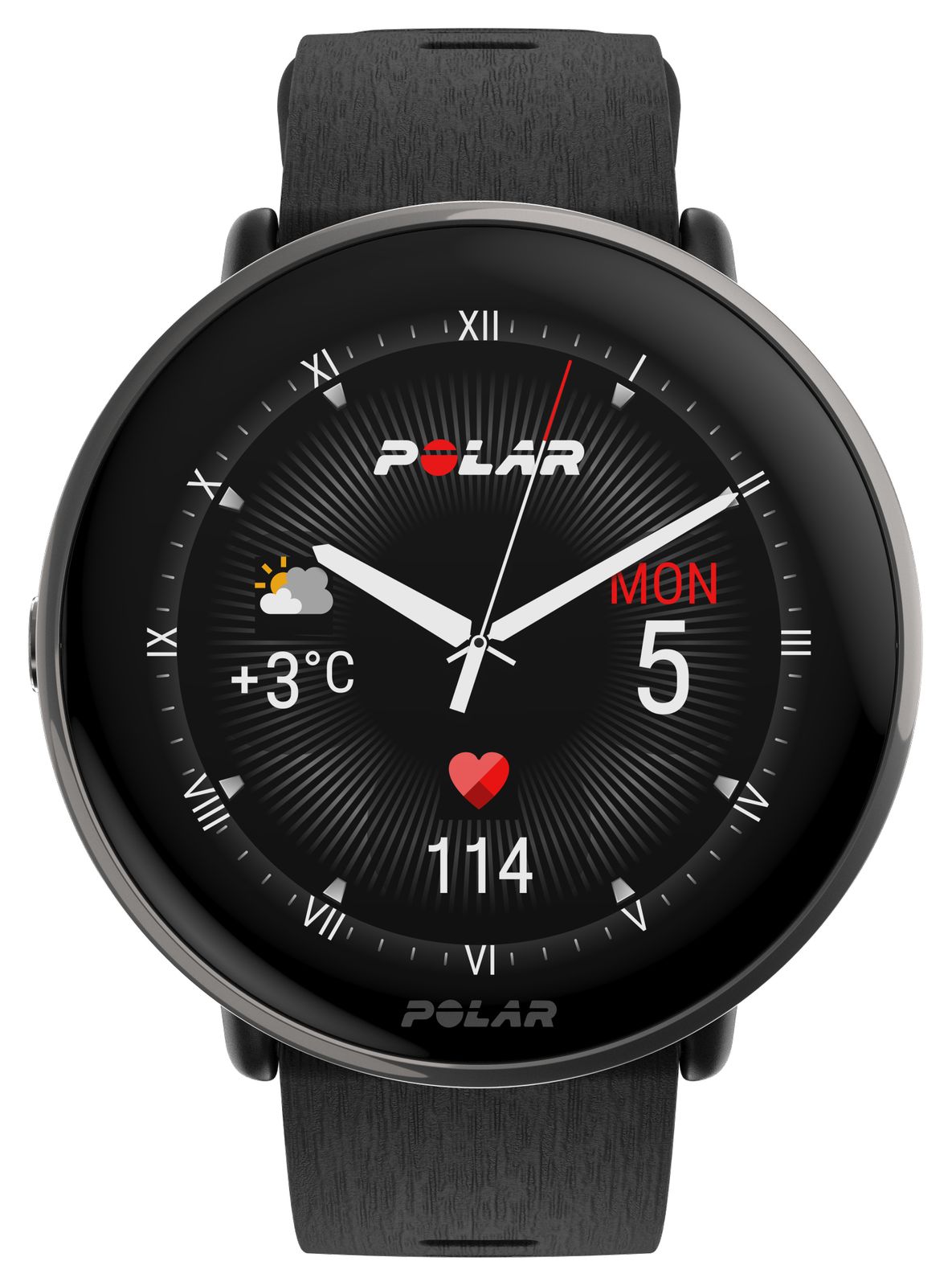 Polar 900110027 IGNITE 3 TITANIUM Black Silicone Strap Watch