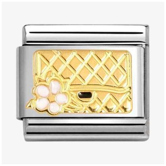 Nomination 030272/94 Classic Floral Bag 18ct Gold & Steel Jewellery