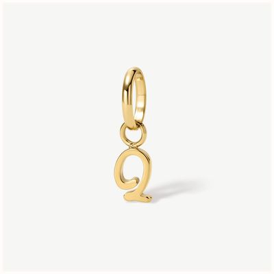 D.LOUISE Gold Tone Mini Italic Initial Charm - Q CH-39-17