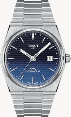 Tissot PRX Powermatic 80 (40mm) Dark Blue Gradient Dial / Stainless Steel Bracelet T1374071105101