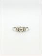 0.69ct Oval Natural Diamond Platinum Trilogy Ring SR150