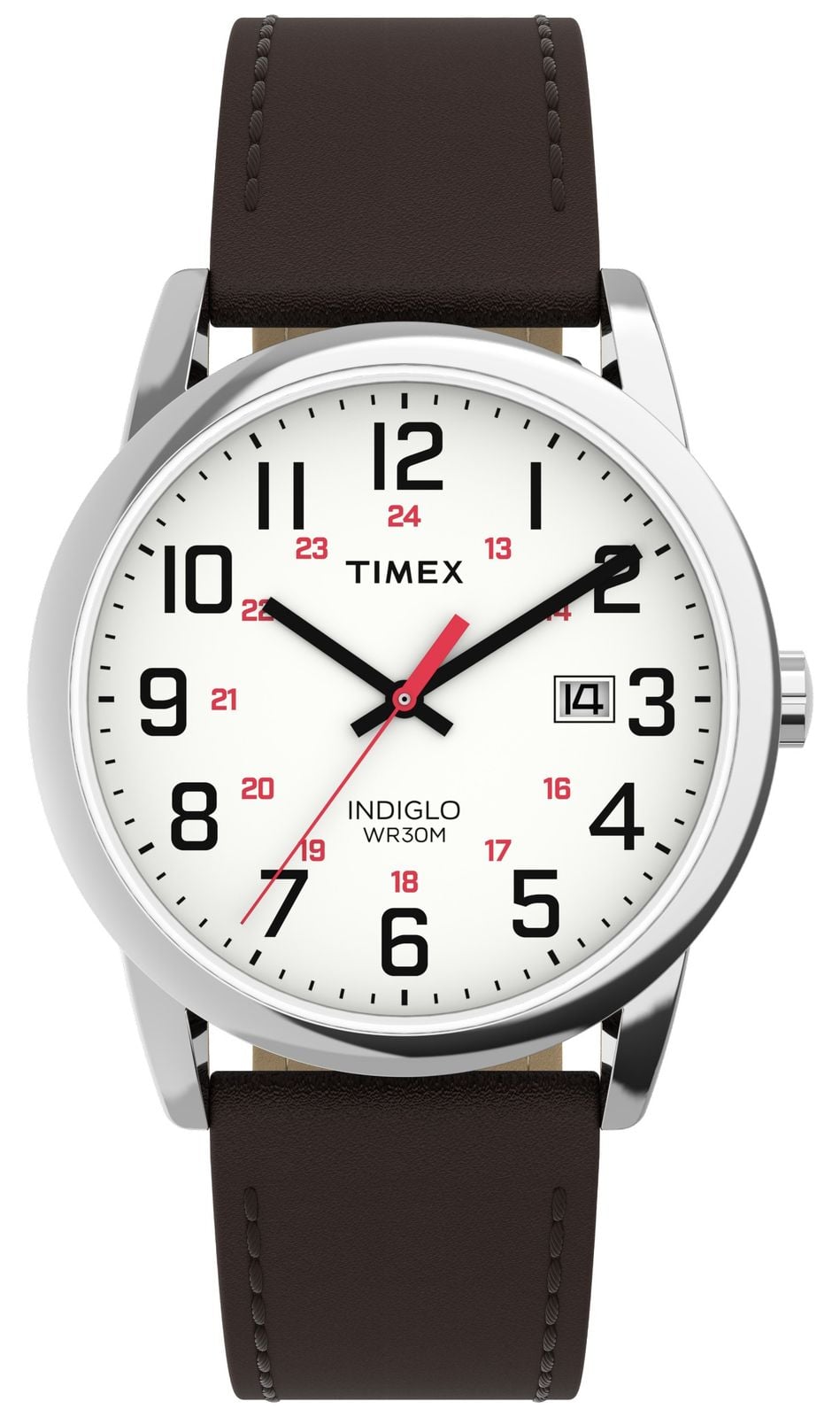 Timex TW2Y12600 Easy Reader (38mm) White Dial / Brown Watch