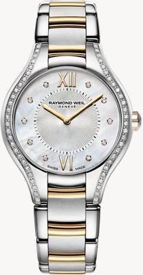 Raymond Weil Noemia Diamond Quartz (24mm) Mother-of-Pearl Dial / Two-Tone Stainless Steel Bracelet Watch 5124-SPS-00985