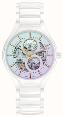 RADO True Round Automatic Open Heart Limited Edition (40mm) White Dial / White High-Tech Ceramic Bracelet R27115022