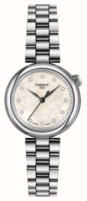 Tissot Desir Diamond Quartz (28mm) Mother of Pearl Dial / Stainless Steel Bracelet T1520101111600