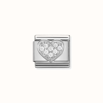 Nomination Composable CL SYMBOLS Steel Cubic Zirconia And Silver 925 Heart 330304/01
