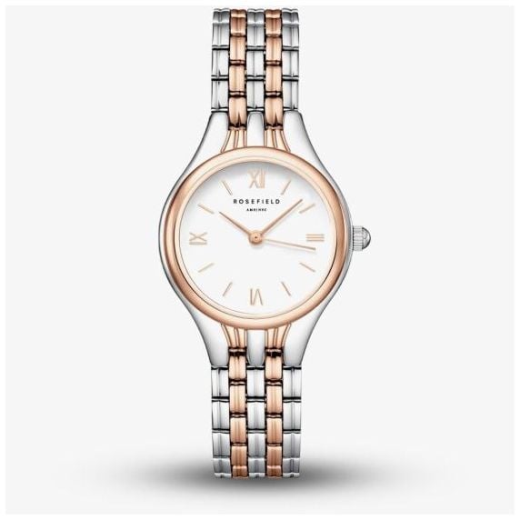 Rosefield MUWDSD-MU04 Ladies Muse White Dial Two Tone Rose Watch