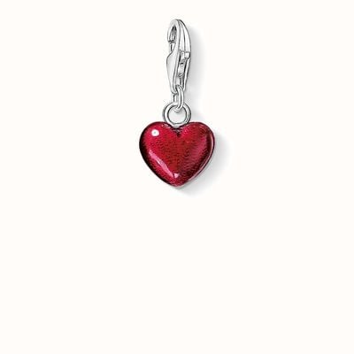 Thomas Sabo Heart Charm Red 925 Sterling Silver Cold Enamel 0794-007-10