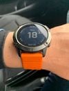 Customer picture of Garmin QuickFit 26 Watch Strap Only, Ember Orange Silicone 010-12864-01