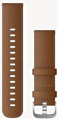 Garmin Quick Release Strap (22mm) Brown Leather / Silver Hardware - Strap Only 010-12932-24