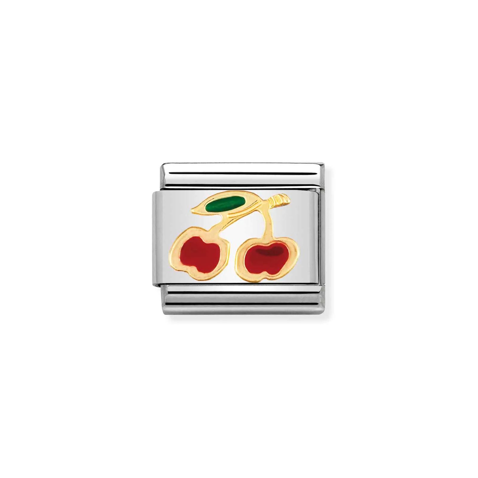Nomination 030215/05 Classic Cherries 18ct Gold & Steel Jewellery
