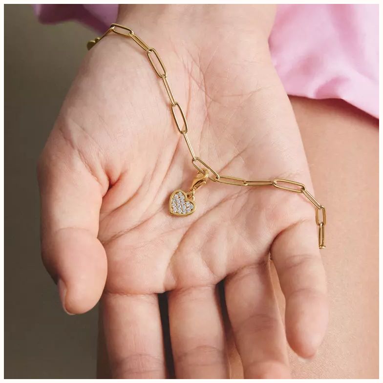 Thomas Sabo THOMAS SABO Charm Club Paperclip – Original Yellow Gold Charm Bracelet (17 cm) X0286-S02-39-L17 - alternate view 3