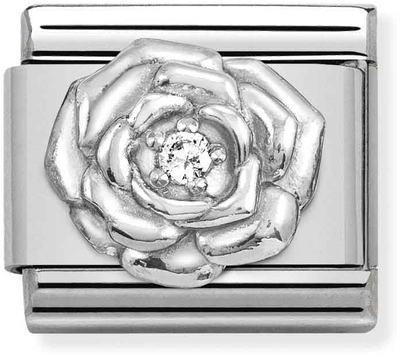 Nomination Composable CL Symbols Stainless Steel Silver 925 And Cubic Zirconia Rose 330311/12