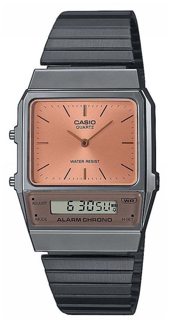 Casio AQ-800ECGG-4AEF Vintage | Orange Dial | Black IP Watch