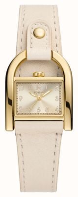 Fossil Harwell (28mm) Gold Dial / Nude Leather Strap ES5280