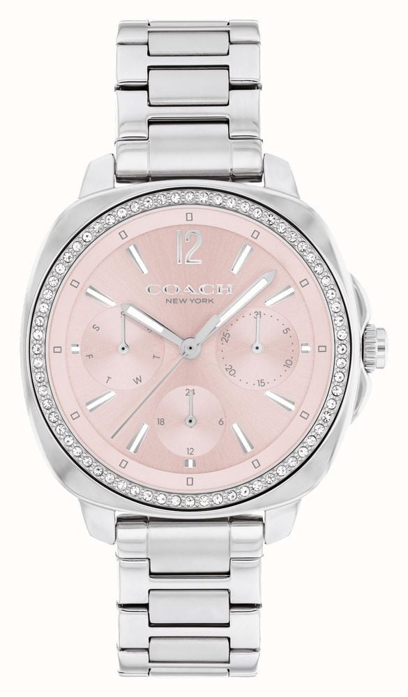 Coach Women s Kitt 34mm Pink Dial Stainless Steel Bracelet 14504392 First Class Watches