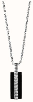 Skagen Arkitekt Black and Silver Pendant Stainless Steel Necklace SKJM0209040