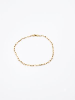 Allied Gold 9ct Yellow Gold Bracelet paperclip style AG 7.5" HPPC-170-9Y-7.5