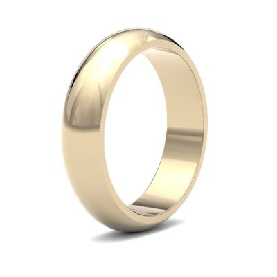James Moore Wedding Rings | 9ct Yellow Gold | 5mm | Heavy | D-Shape | AG_5GHD-9Y