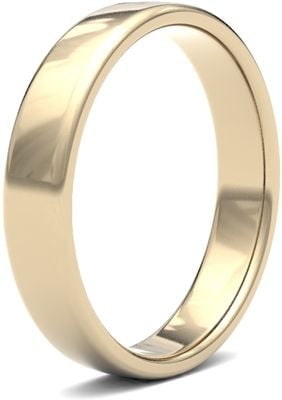 James Moore Wedding Rings | 9ct Yellow Gold | 4mm | Light | Soft Court | AG_4GLS-9Y