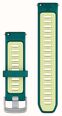 Garmin Quick Release Band (20mm) Teal Green & Citron Silicone / Silver Hardware - Strap Only 010-11251-B8 - alternate view 2