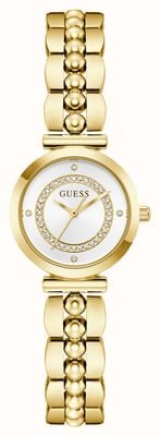 Guess LEENA Three-Hand Quartz (26mm) Silver Dial / Gold PVD Stainless Steel Bracelet GW0994L2
