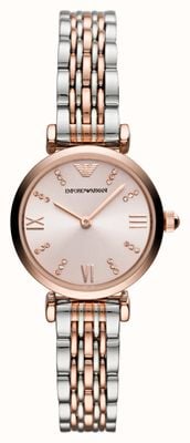 Emporio Armani Women's | Pink Dial | Two Tone Stainless Steel Bracelet AR11223