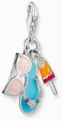 Thomas Sabo Holiday Charm Pendant | Sterling Silver | Multicoloured Enamel 1929-340-7