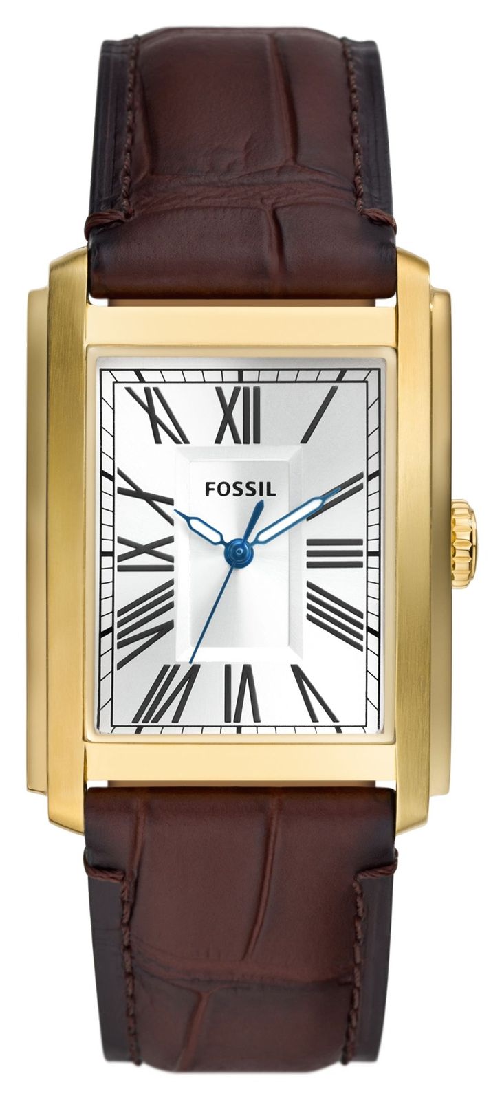 Fossil FS6011 Carraway (30mm) Silver Dial / Brown Leather Watch