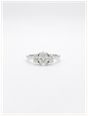0.89ct Oval Natural Diamond Platinum Trilogy Ring J25396