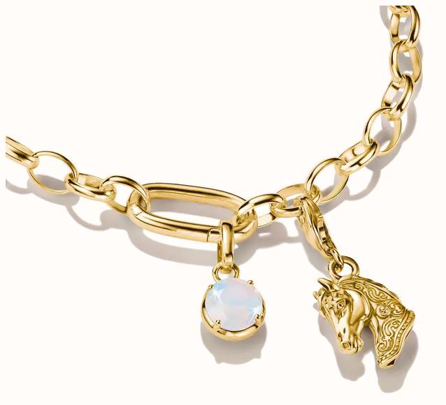 Thomas Sabo THOMAS SABO Charm Club Connect 18ct Yellow Gold Plated June Birthstone Charm CC1334-M01-14 - alternate view 2