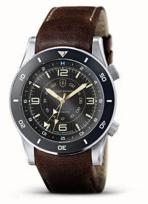 Elliot Brown Beachmaster Automatic D-Day 80th Limited Edition (40mm) Black Dial / Brown Leather Strap BM 80TH