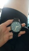 Customer picture of Armani Exchange Men's | Black Dial | Dark Grey Stainless Steel Bracelet AX2144