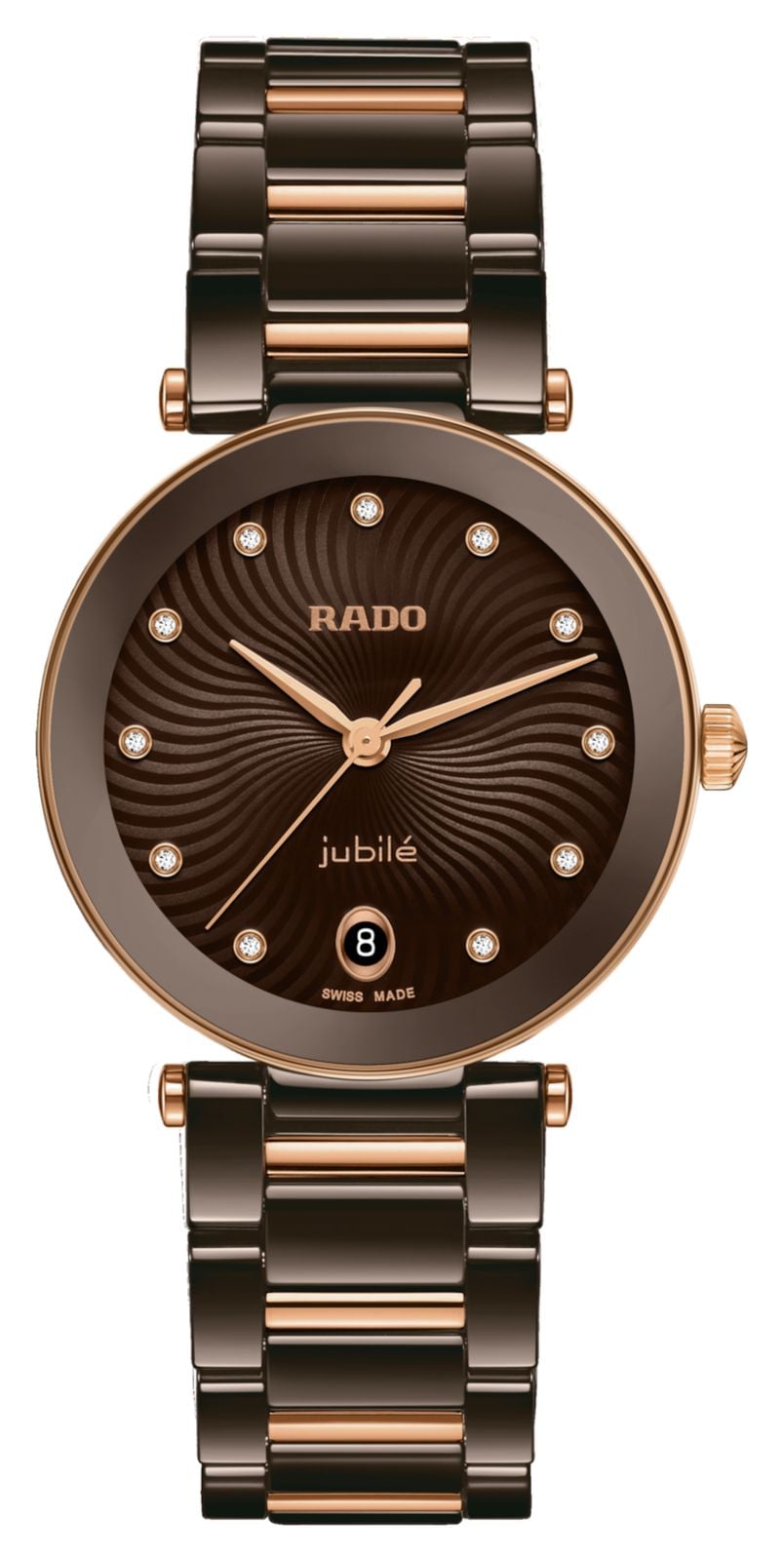 RADO R22242703 LaCoupole Diamond Quartz (31mm) Brown Wave Watch