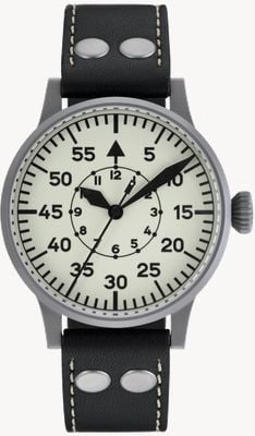 Laco Wien Automatic (42mm) Superluminova C3 Dial / Black Calf Leather Strap 861893