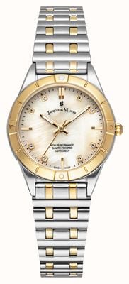 Jacques Du Manoir Leonie Three-Hand Quartz (29mm) Mother-of-Pearl Dial / Two-Tone Stainless Steel Bracelet JWL05903