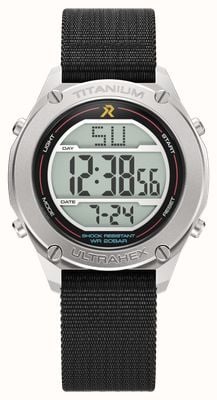 RZE UTD-8000 Multi-Function (42mm) Positive Display / Black Elastic Nylon Strap UTD-43-BKP