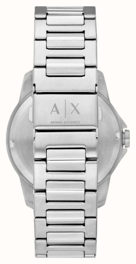 Armani Exchange Day-Date Quartz (44mm) Grey Sunray Dial / Stainless ...