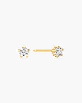 Ania Haie Gold Mini Five-Prong Sparkle Stud Earrings E079-04G