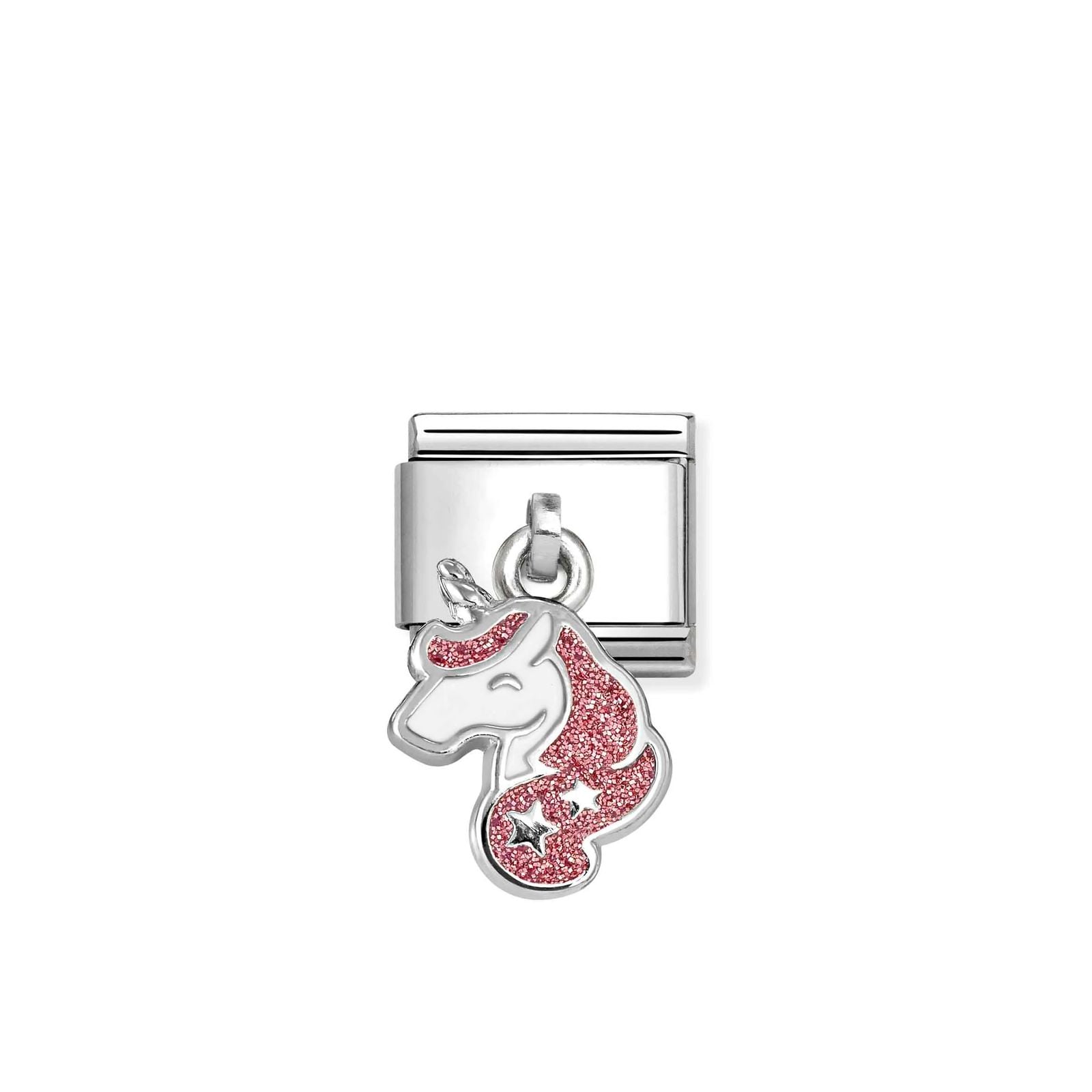 Nomination 331805/20 Classic Pink Glitter Unicorn Steel Jewellery