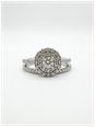 0.66ct Round Brilliant Natural Diamond 9ct White Gold Halo Cluster Ring & Matching Eternity Ring ES13788CA-9G14699W